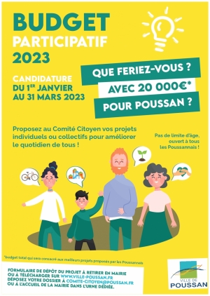 Affiche Budget Participatif © Ville de poussan