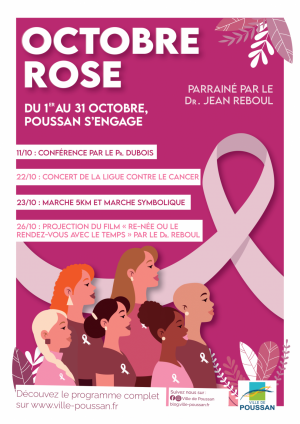 Affiche Octobre rose © Ville de Poussan