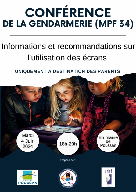 Conférence Gendarmerie Usage des écrans