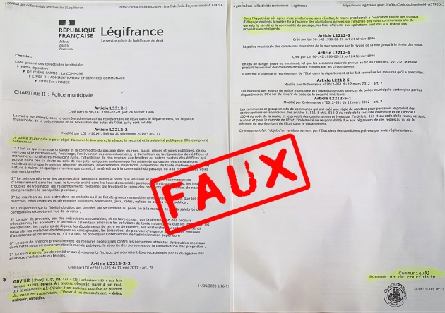 Courrier elag faux