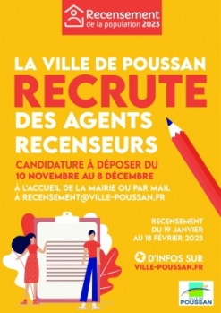 Recrutement recensement © Ville de poussan