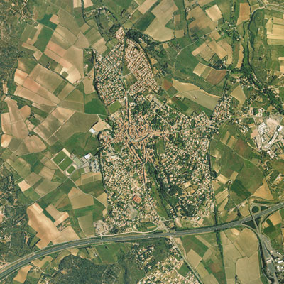 Vue aérienne du village